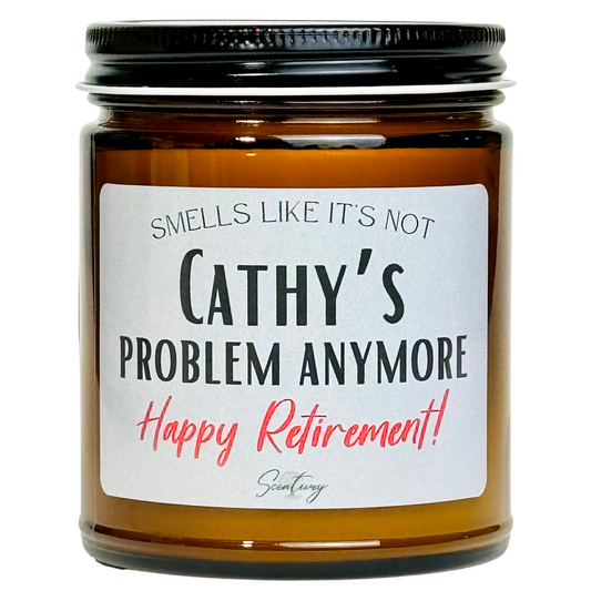 Personalized Retirement Candle