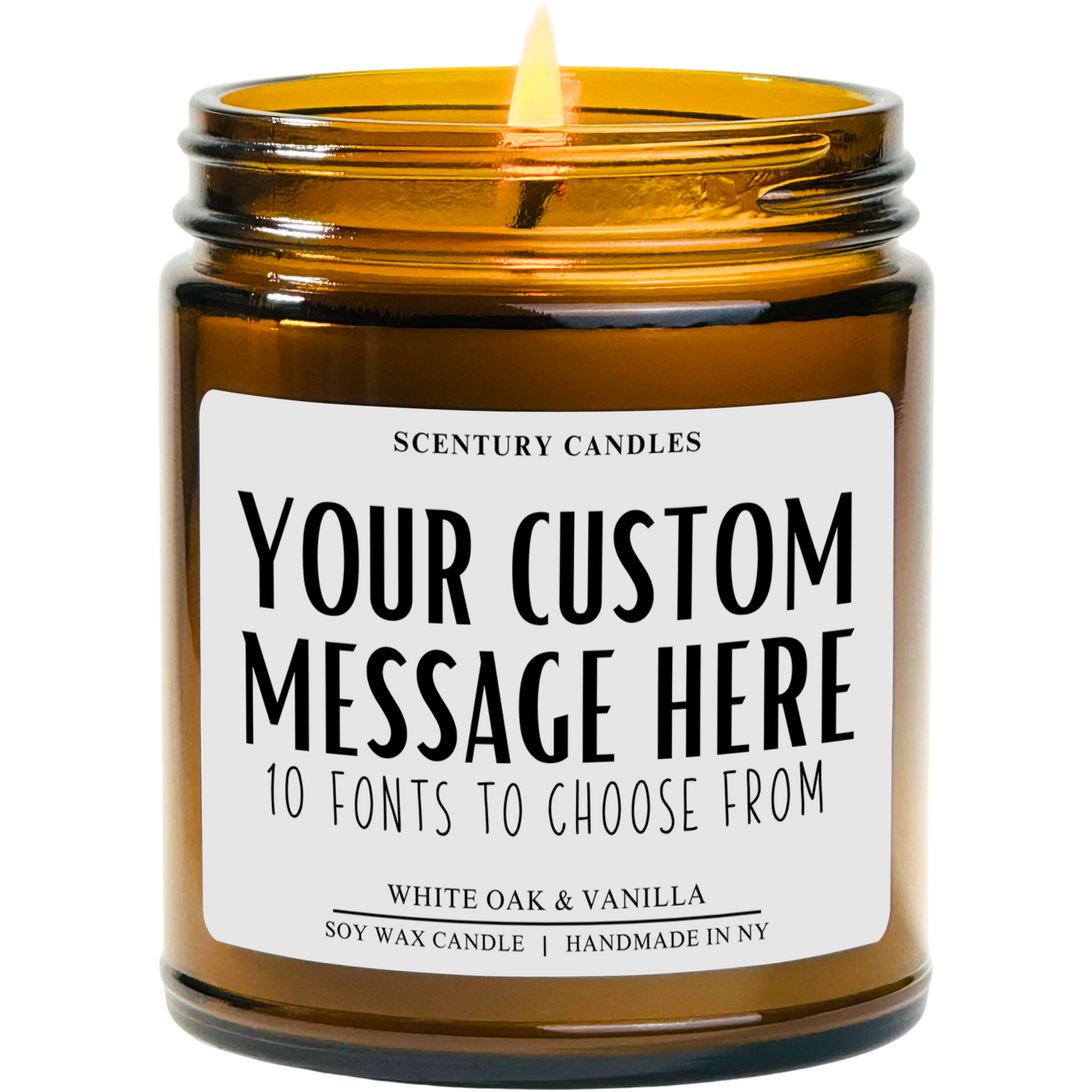 Create Your Own Custom Candle | Many Scents To Choose From | Personalized With Your Custom Text