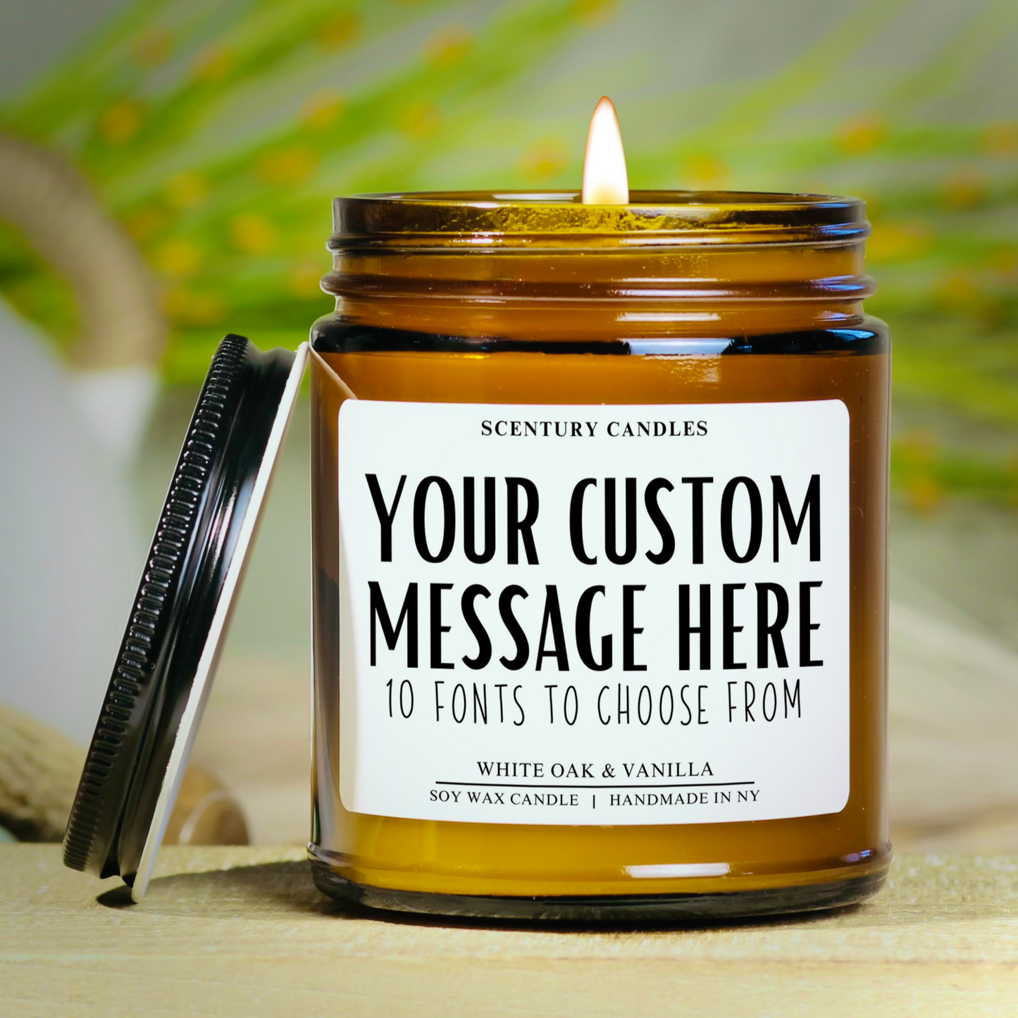 Create Your Own Custom Candle | Many Scents To Choose From | Personalized With Your Custom Text