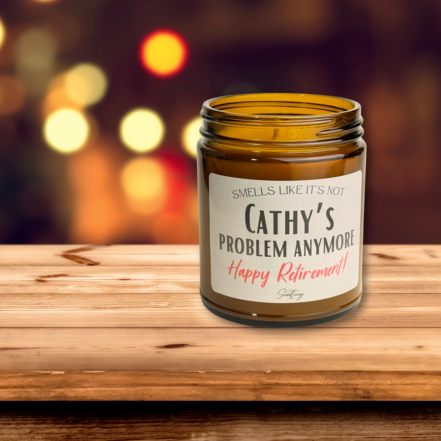 Personalized Retirement Candle